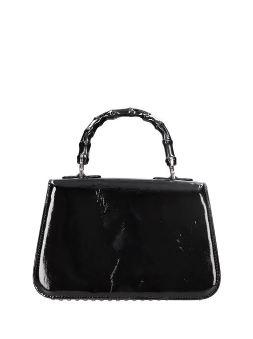 Borsa in pelle e borchie LA CARRIE | MISTRESS HAND BAG PATENTNERO
